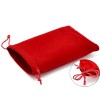 10 pochettes cadeaux velours Rectangle Rouge 90 par 70cm