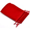 10 pochettes cadeaux velours Rectangle Rouge 90 par 70cm