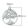Pendentifs ARBRE dans Cercle metal couleur Argent Antique