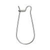 Boucle d'oreille Dormeuse Boucle 25 par 11mm en Acier Inoxydable