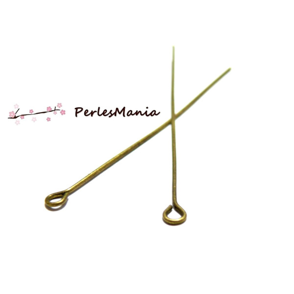 Tiges Œil 40 mm x 0,7 mm – Métal Finition Bronze