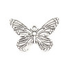 pendentifs Papillon 30 mm métal coloris Argent Antique