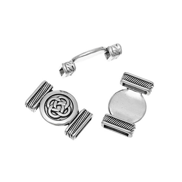 30 Slides passants MAJESTUEUX Vieil Argent S1147042 CORDON PLAT CUIR LIBERTY