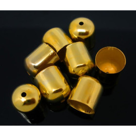 embouts CYLINDRES Doré 10mm pour Cordon