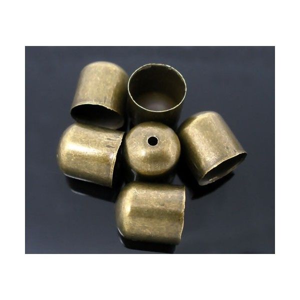 embouts CYLINDRES Bronze 10mm pour Cordon