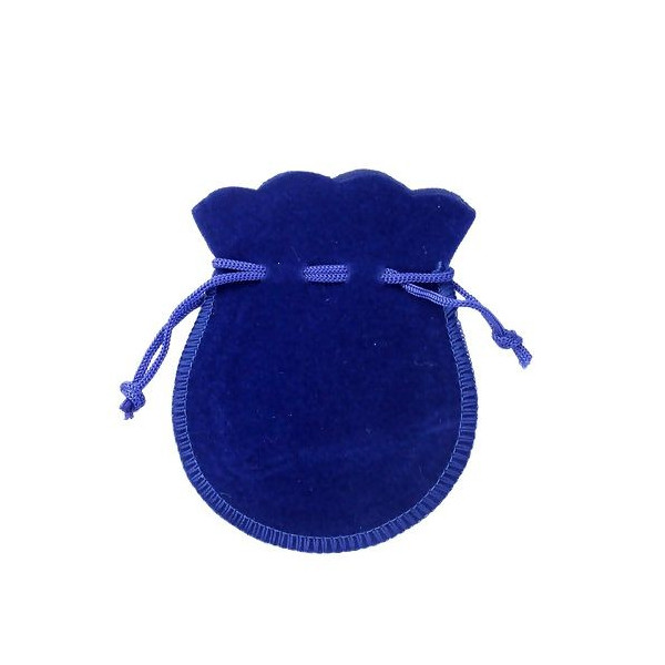 PS1118742 PAX 10 pochettes pochons sachets cadeaux velours forme BOURSE Bleu 90 par 75mm