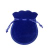PS1118742 PAX 10 pochettes pochons sachets cadeaux velours forme BOURSE Bleu 90 par 75mm