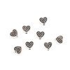PS110117676 PAX 25 passants, perles intercalaires Coeurs Entrelacs 9mm métal coloris Argent Antique