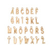 Pendentifs Breloques Alphabet 16mm métal couleur Doré