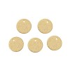 Pendentifs Medaille Stardust Effet Pailllettes Rondes 12mm cuivre coloris Doré