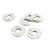 PS11002870 PAX 50 perles intercalaires Rondelles Plates martélées 12mm métal coloris Argent Antique