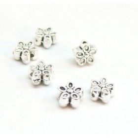100 pendentifs Petites fleurs acrylique multicolores perles intercalaires  9mm HR807, DIY