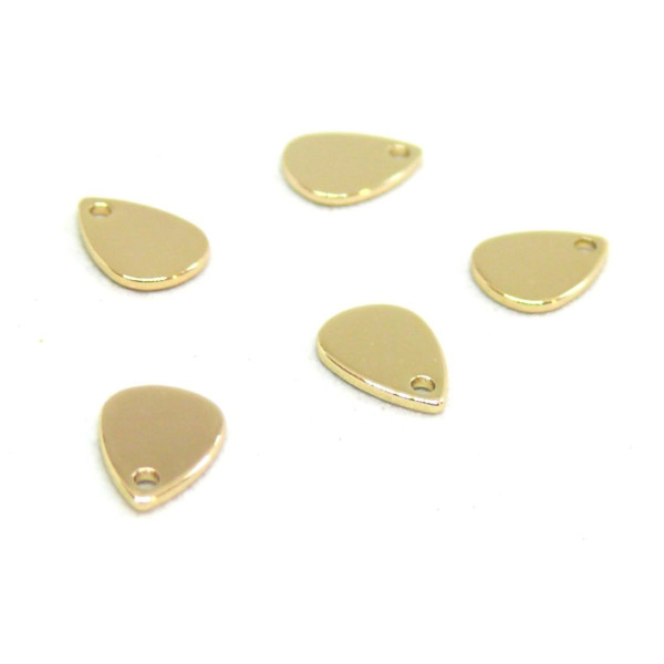 Pendentifs mini Goutte 9mm cuivre couleur Doré 18K