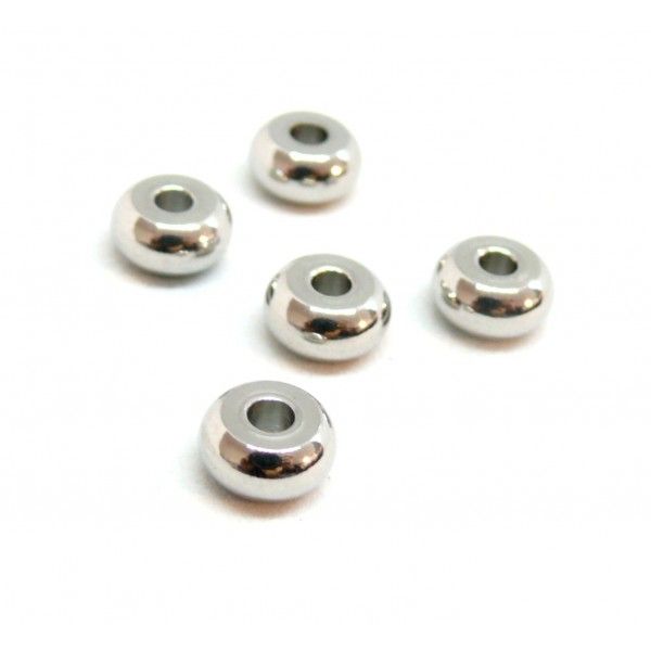 perles Intercalaire Rondelle 4 par 8 mm Acier Inoxydable