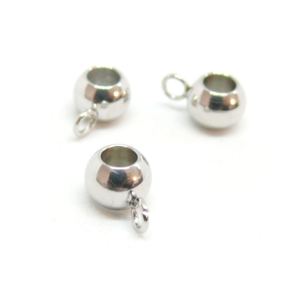 pendentifs bélières lisses 8 mm – Acier inoxydable 304