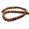 Perles Jade Mashan Grenat mordoré 8mm