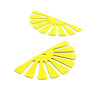 Estampes pendentif filigrane demi Soleil Eventail Jaune 18 par 35 mm
