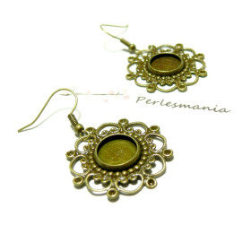 2 Boucles d'oreille retro BR ref 26744