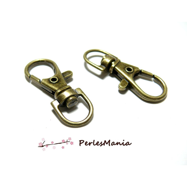 Grands Mousquetons Porte Clés 37mm – Métal Bronze