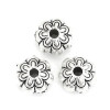 Perles intercalaires Fleur 3D 8 par 6mm metal couleur Argent Antique