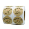 S11667663 PAX 1 rouleau de 500 stickers "Hand Made with Love " 25mm pour customisation boite cadeaux et scrapbooking