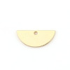 Pendentifs Demi Cercle 14 par 6mm, Cuivre Doré à l'or fin 18K