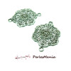 pendentifs connecteur fleur DENTELLE métal coloris Argent Antique