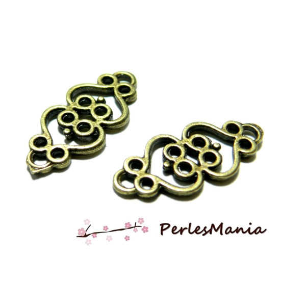 Connecteurs pendentif arabesque métal couleur BRONZE