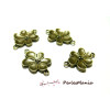 10 très jolis connecteurs fleurs bronze ref198 breloques pour création de bijoux 