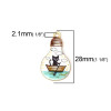 pendentifs résine style émaillés Chat dans Ampoule sur une base en métal dore