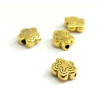 Perles intercalaires Fleurs 7 mm, metal couleur Or Antique