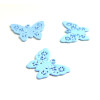 Estampes pendentif connecteur filigrane Papillon Bleu Clair