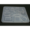 Moule en Silicone Moules Geometriques 12 empreintes pour Creation Fimo Cernit Resine