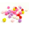 H781YBis PAX 50 cabochons petites fleur 6mm Résine multicolores 