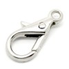 Grands fermoirs mousquetons 28mm, Porte clefs métal coloris Argent Platine