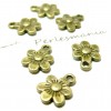 pendentifs petites fleurs métal coloris Bronze