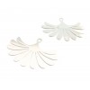 AE115854 Lot de 2 Estampes pendentif filigrane Eventail Argent Vif 29 par 35 mm