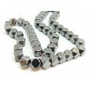 Perles Hématite Forme Polygone 10mm Gris metallisé