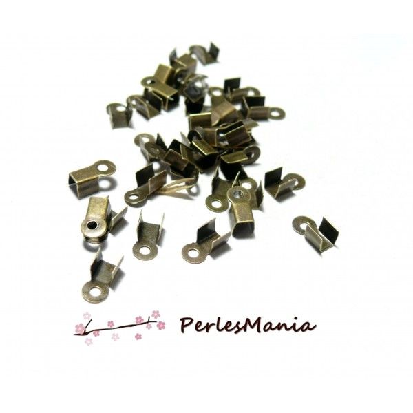 Griffes Pince Attache Ruban 8 par 4mm metal Bronze embouts, serre fils