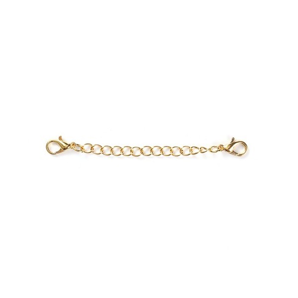 Chaines de confort 5cm, chaine d'extension avec mousquetons, finition DORE