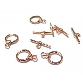 Sets Fermoirs T Toggle Métal Or Rose