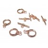 Sets Fermoirs T Toggle Métal Or Rose