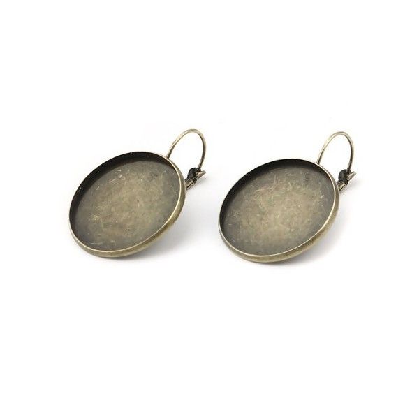 Supports boucle d'oreille DORMEUSE 25mm métal finition BRONZE