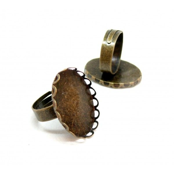 Supports de Bague Vague 18x25mm – Laiton Bronze
