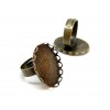 Supports de Bague Vague 18x25mm – Laiton Bronze