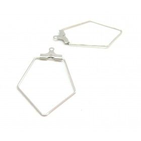 Boucles d'oreille Créoles Forme Géométrique en Acier Inoxydable 304