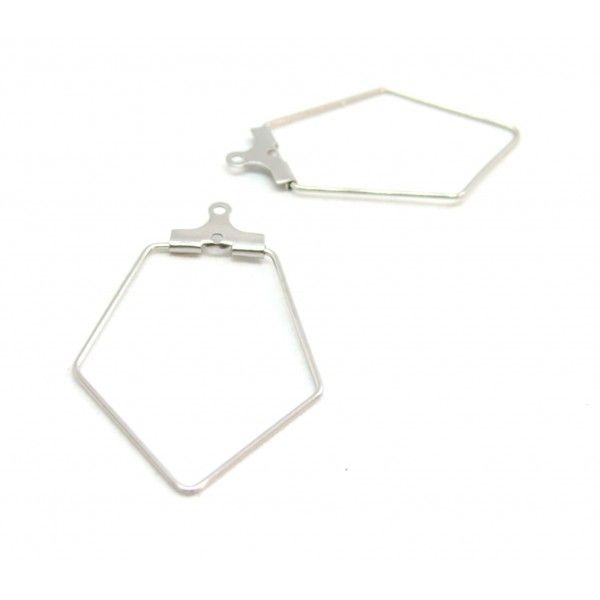 Boucles d'oreille Créoles Forme Géométrique en Acier Inoxydable 304