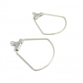 190513113458  PAX 10 Boucles d'oreille Créoles Forme Géométrique en Acier Inoxydable 304