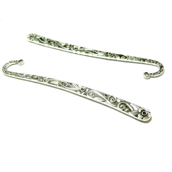 Marque page Art Nouveau métal couleur Argent Antique DIY Bijoux