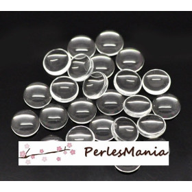 PAX 200  cabochons en verre transparents 20mm H112620 